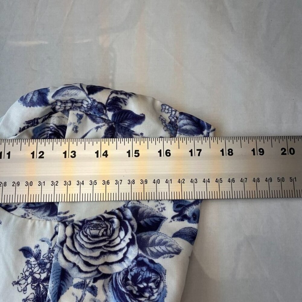 Petal & Pup Azelia Floral Tie Strap Midi Dress Blue Floral - Picture 15 of 16
